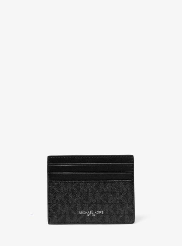 Panske Penazenky Michael Kors Greyson Logo Tall Card Case Čierne - Doplnky Michael Kors Nejlevnejsi | ILYFP-8123
